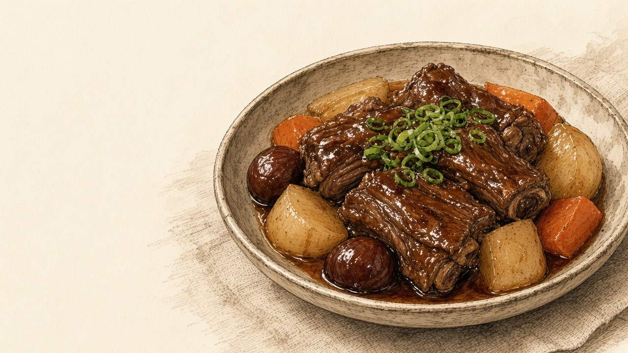 갈비찜 일러스트