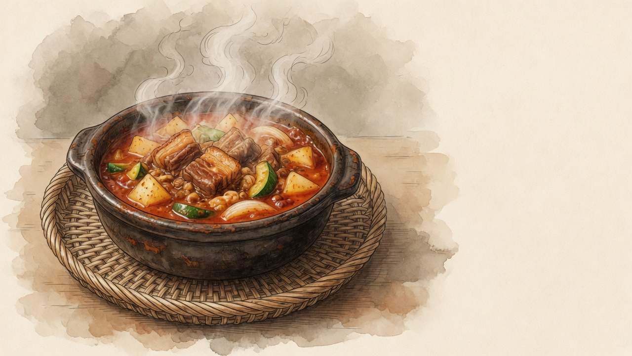 고추장찌개 일러스트