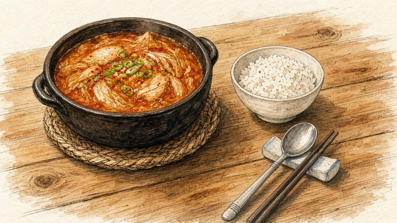 김치찌개 일러스트