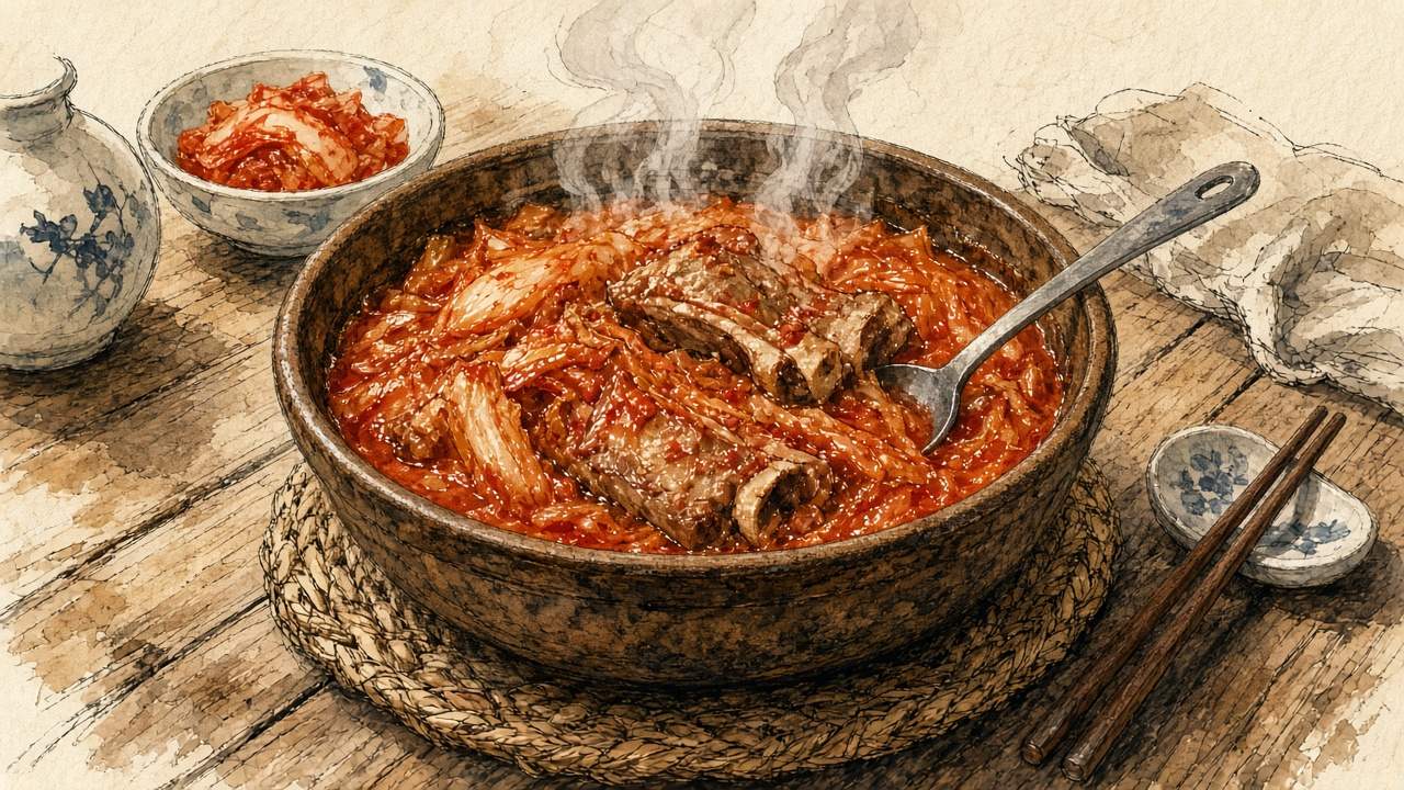 김치찜 일러스트
