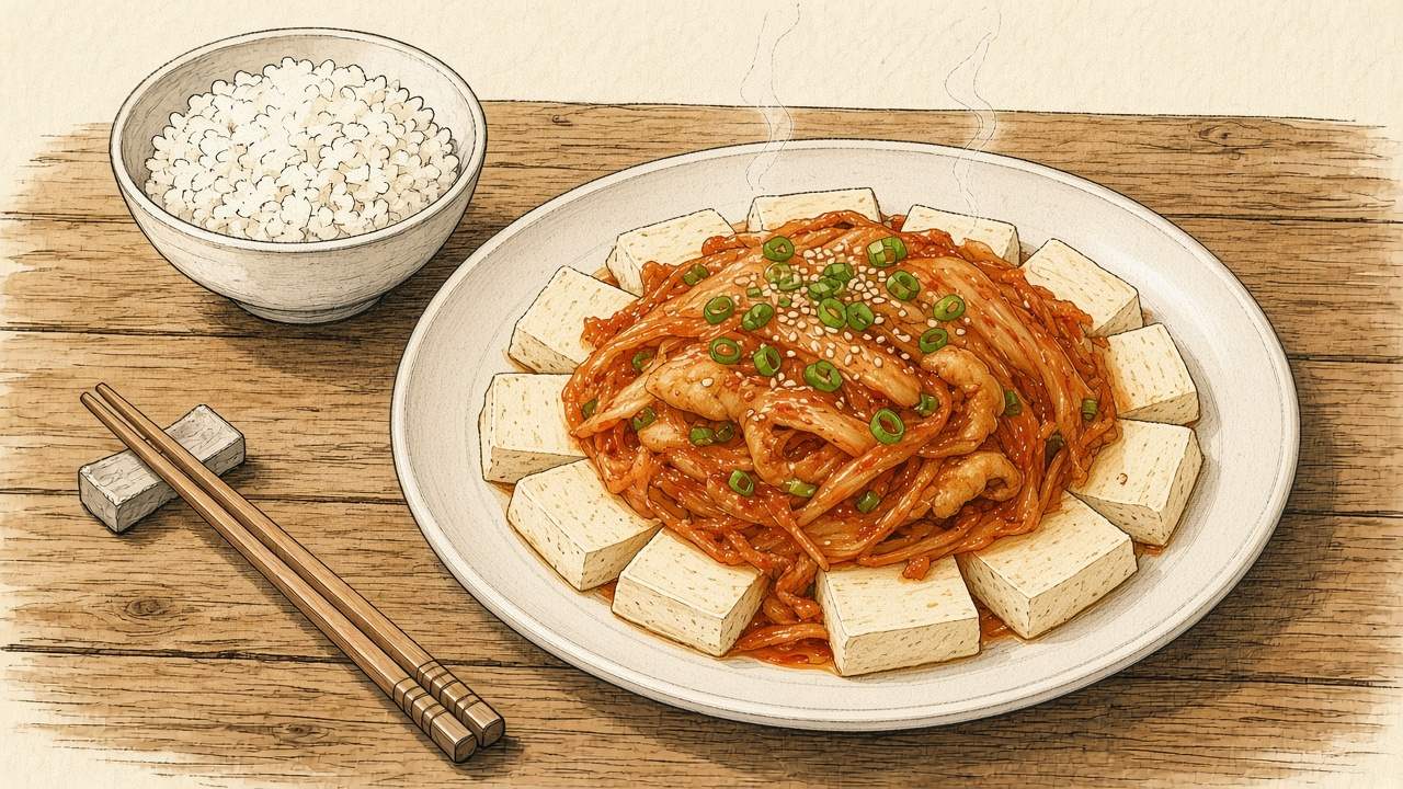 두부김치 일러스트