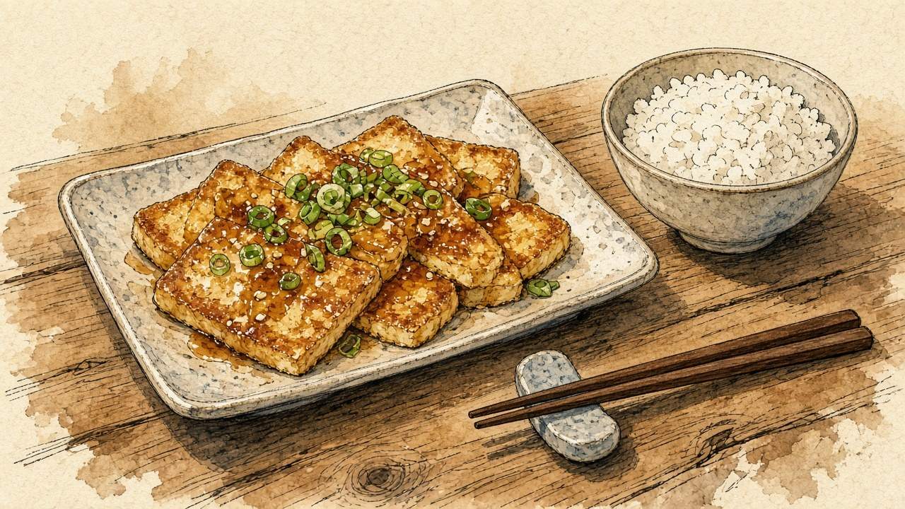 두부부침 일러스트