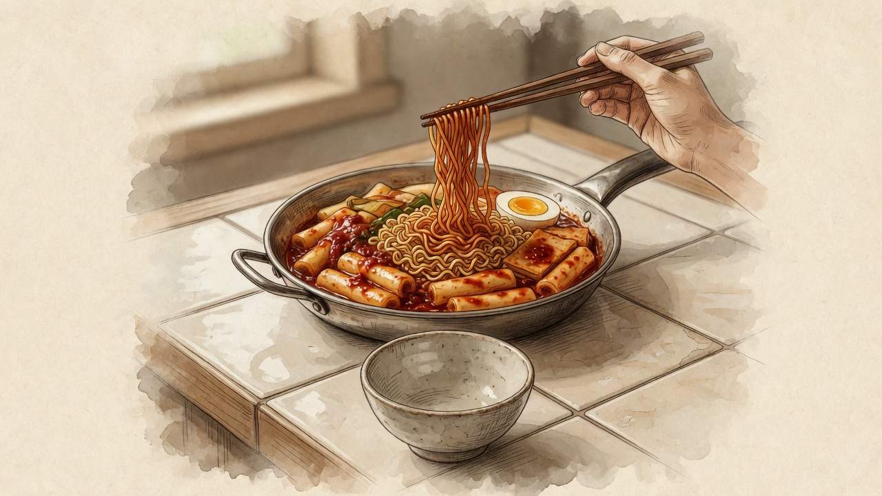 라볶이 일러스트