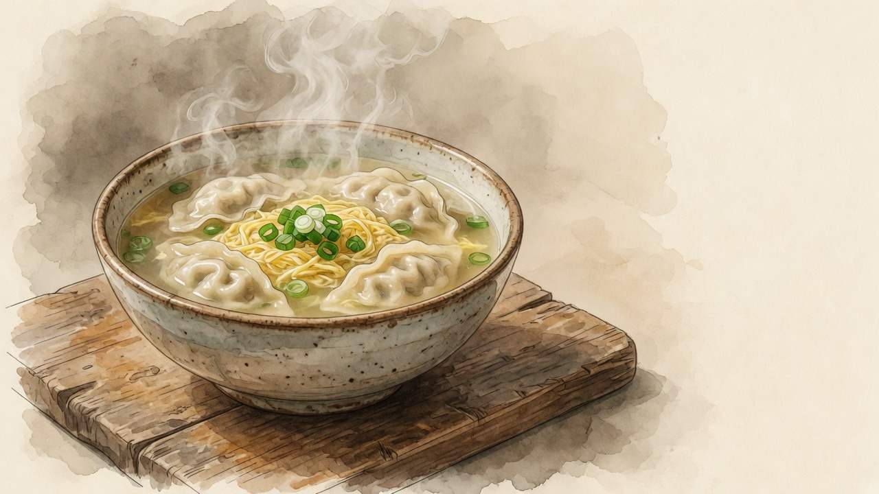 만둣국 일러스트