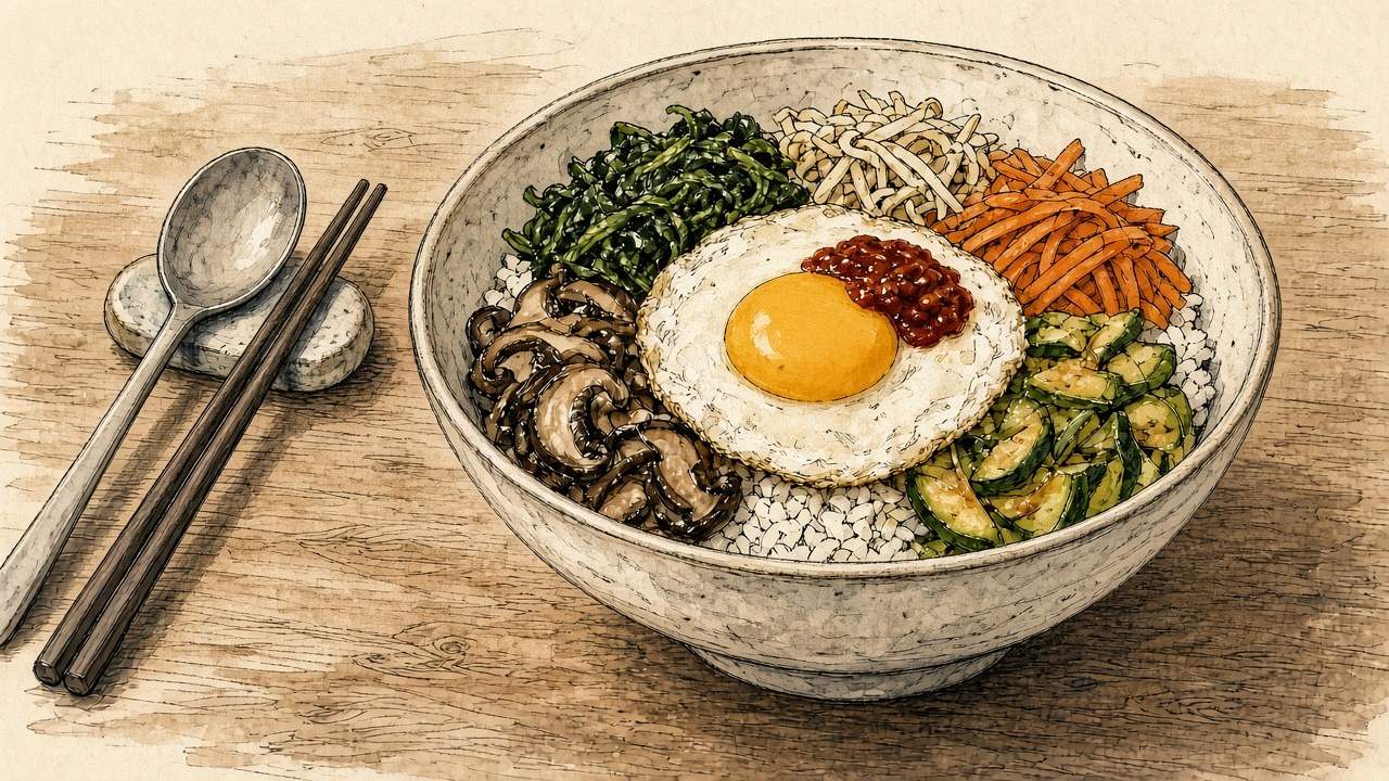 비빔밥 일러스트