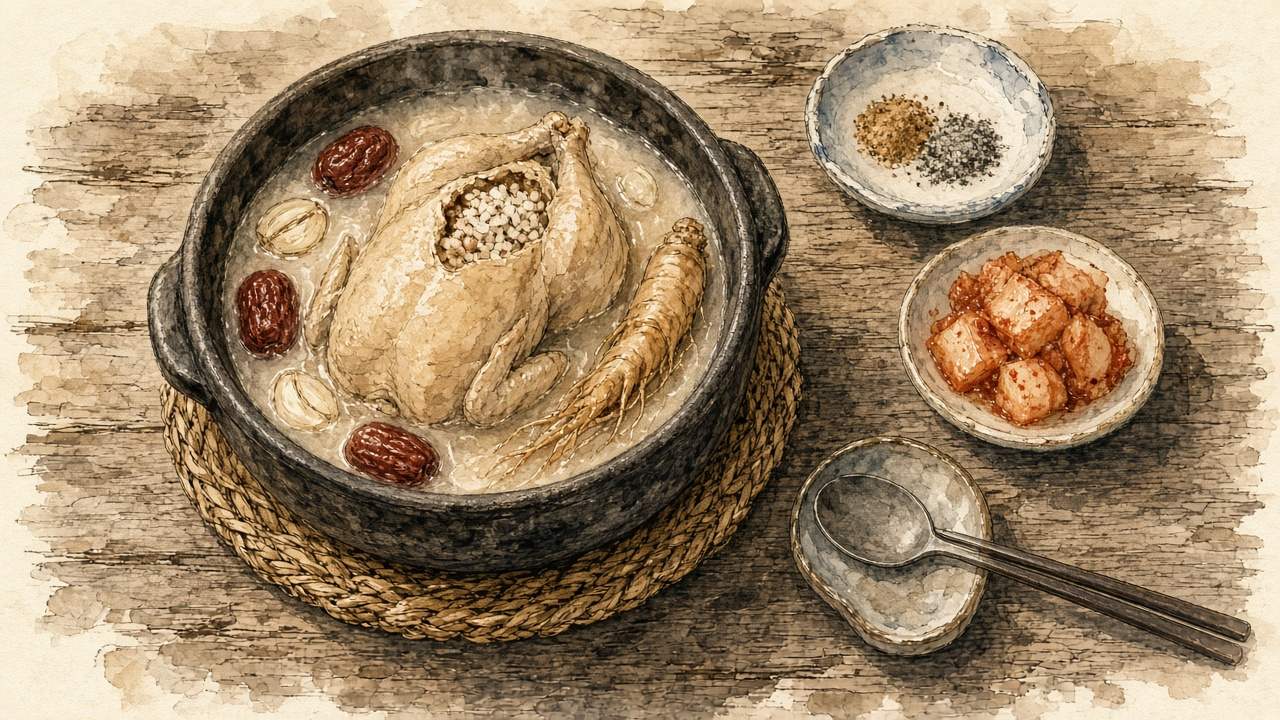 삼계탕 일러스트