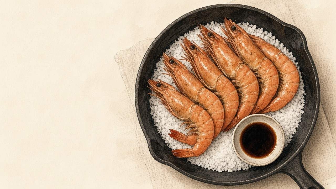 새우구이 일러스트
