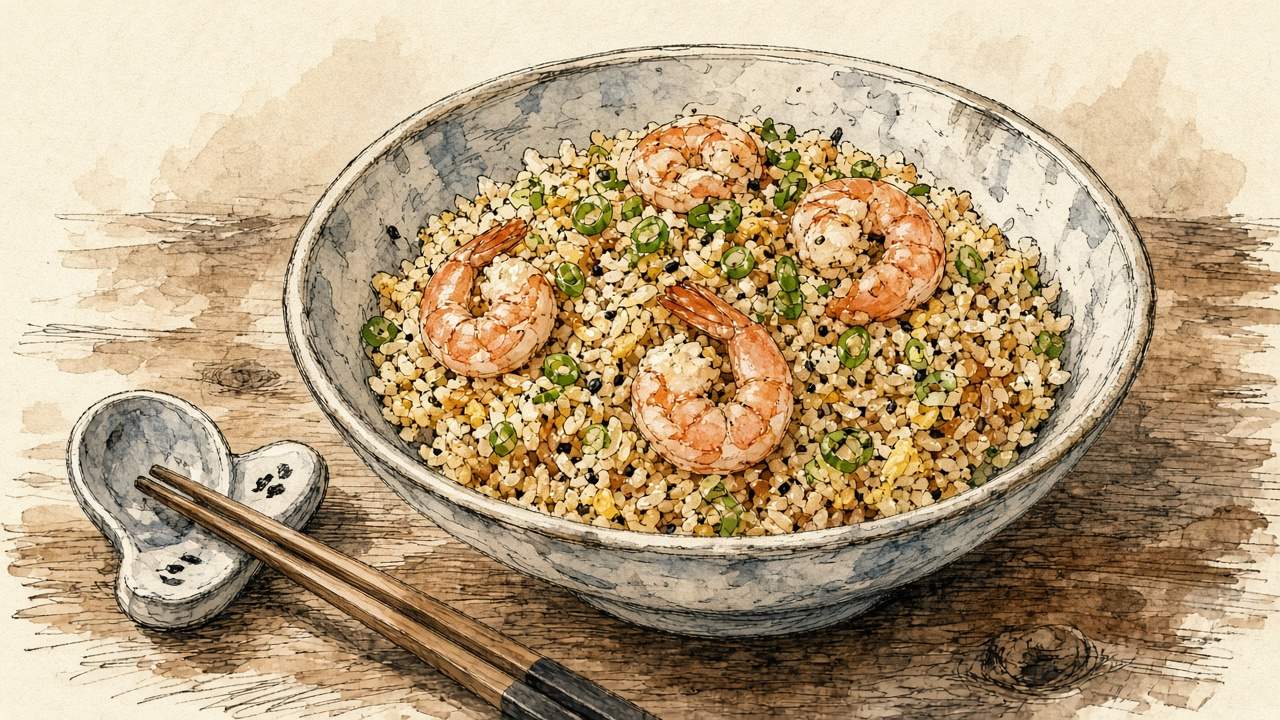 새우볶음밥 일러스트