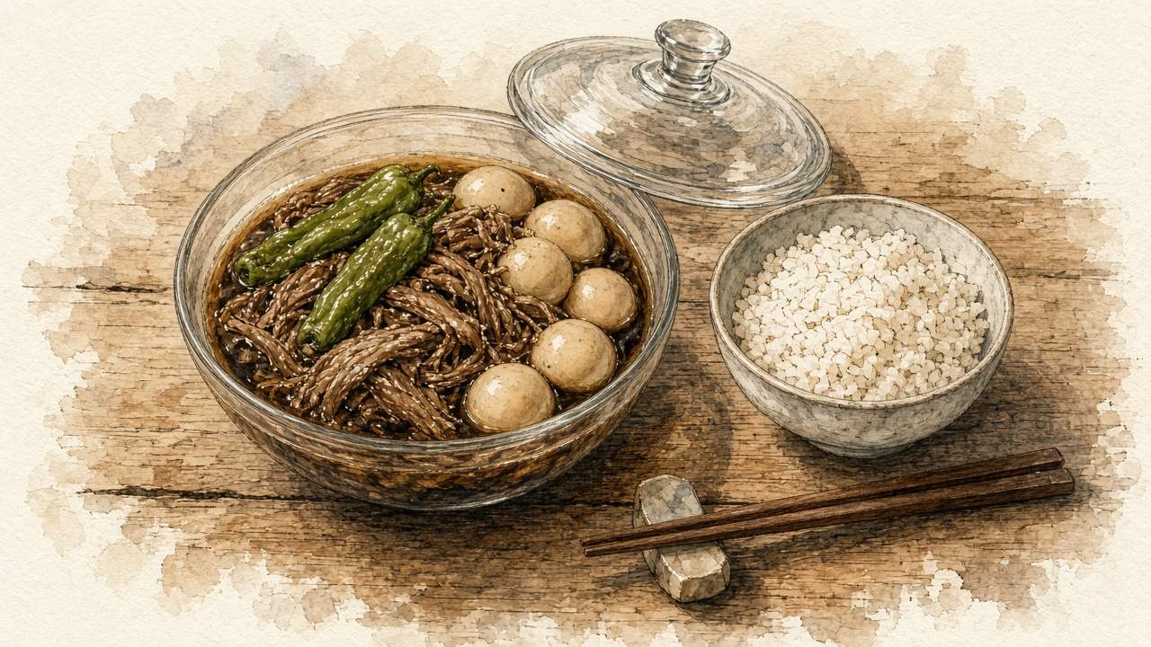 소고기장조림 일러스트