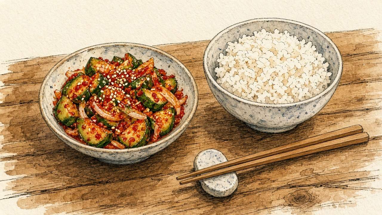 오이무침 일러스트