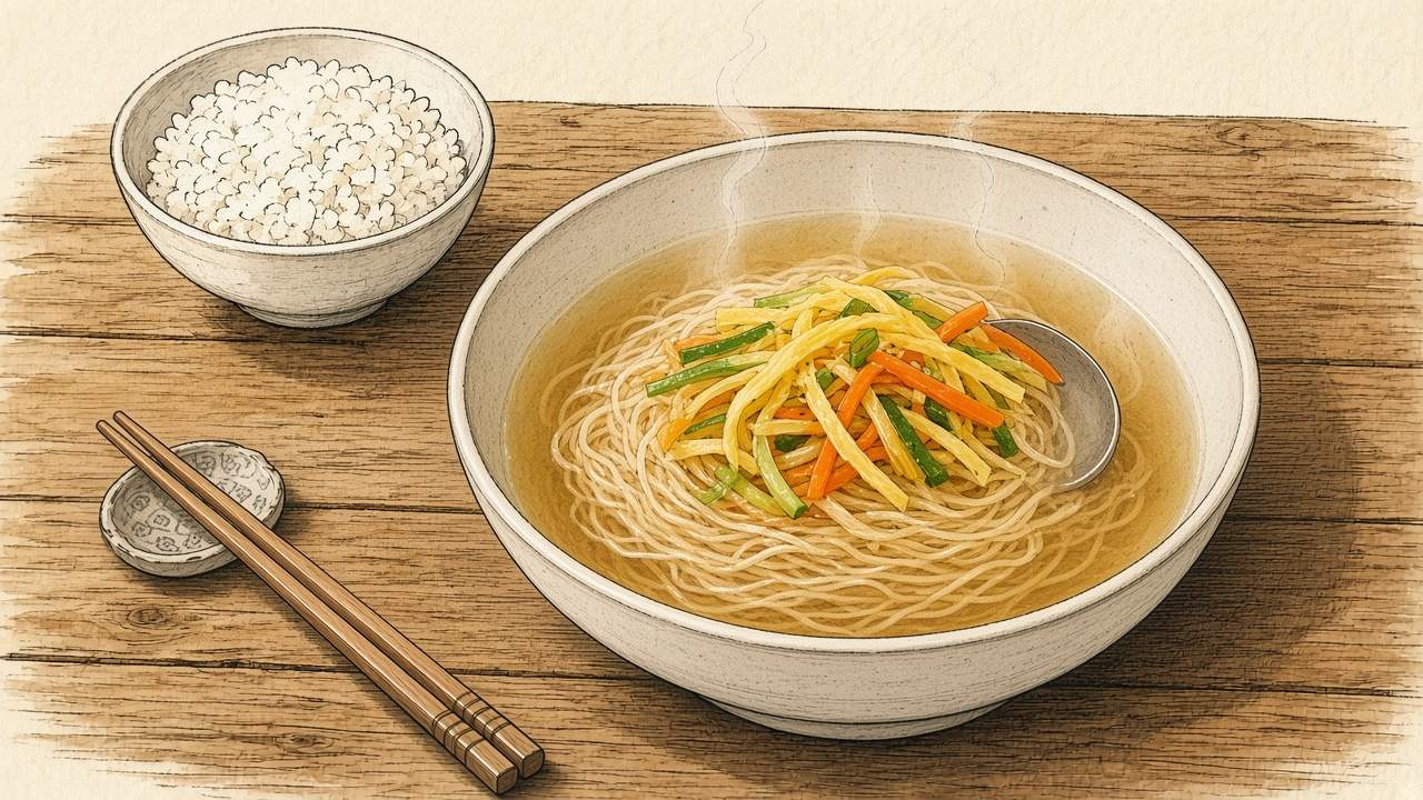 잔치국수 일러스트