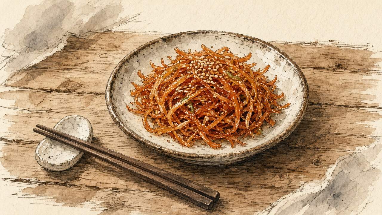 진미채볶음 일러스트
