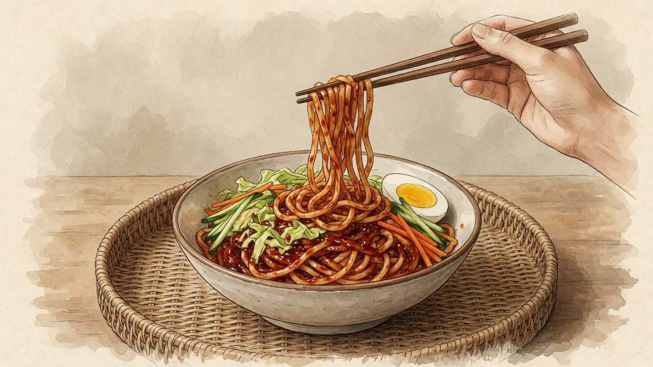 쫄면 일러스트