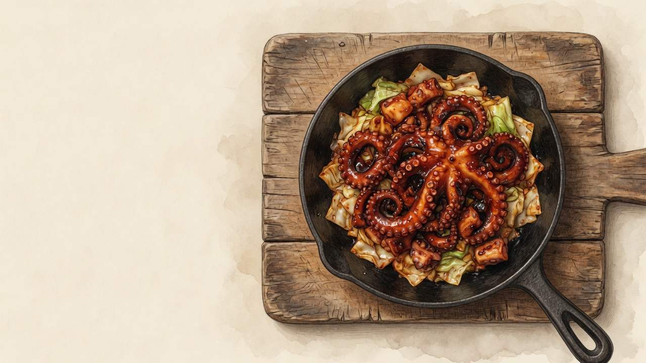 쭈꾸미볶음 일러스트