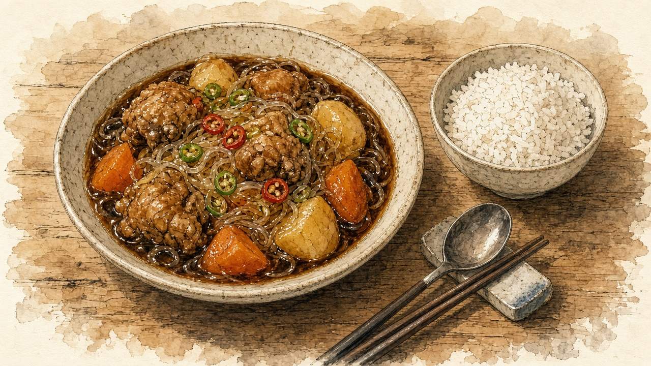 찜닭 일러스트