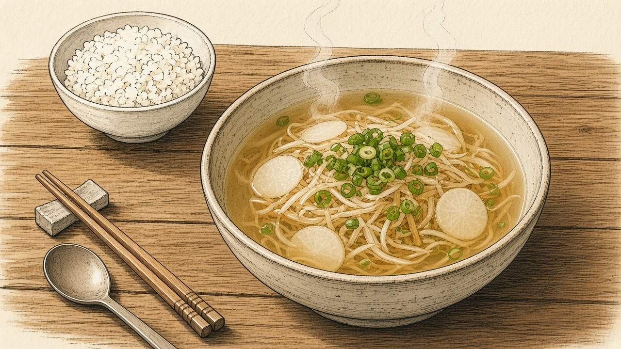 콩나물무국 일러스트