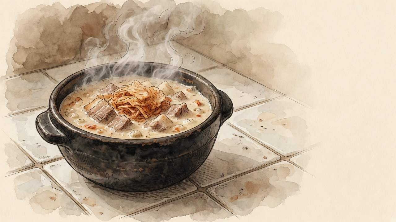 콩비지찌개 일러스트
